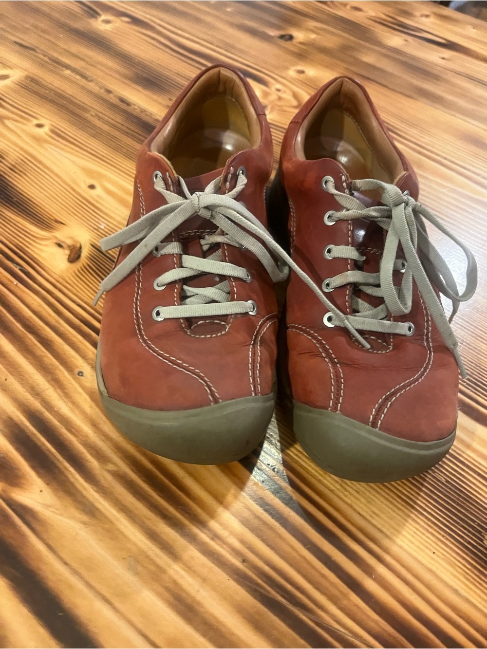 Keen Women's Rust Red Lace-Up Sneakers